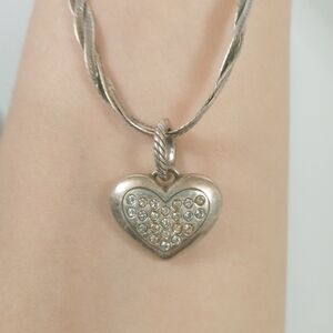 Vintage sterling Silver Heart Necklace